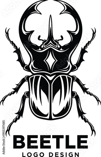 Beetle Insect Logo Illustration