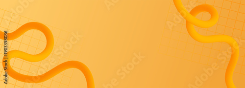 Smooth flowing orange and yellow lines create a vibrant, dynamic abstract background, perfect for modern digital design