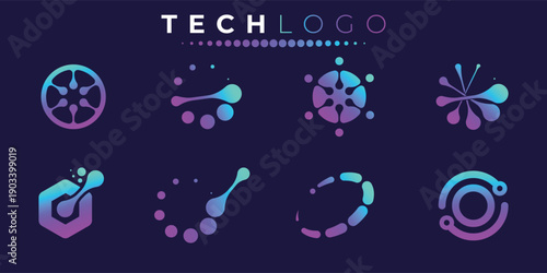 Modern Technology Logo Collection Template for Digital Innovation, Startup Branding, Software Company and Corporate Identity
