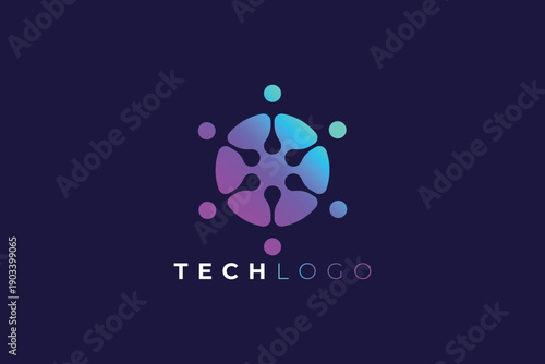 Modern Technology Logo Template for Digital Innovation, Startup Branding, Software Company and Corporate Identity