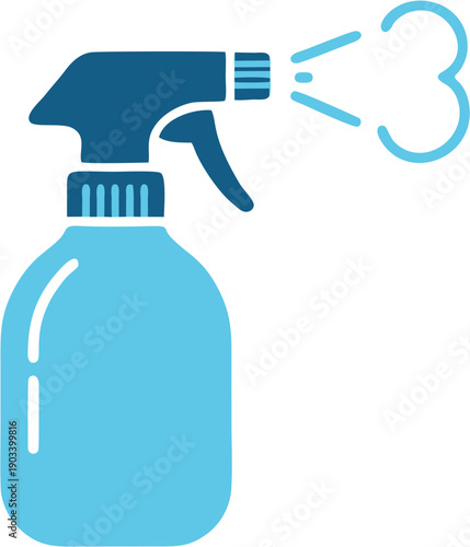 Spray Bottle with Liquid Spray.