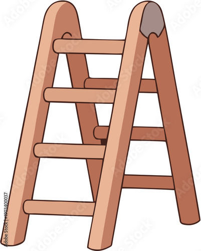 Wooden A Frame Step Ladder.