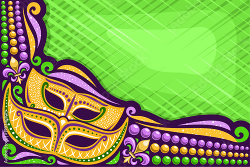 Vector greeting card for Mardi Gras