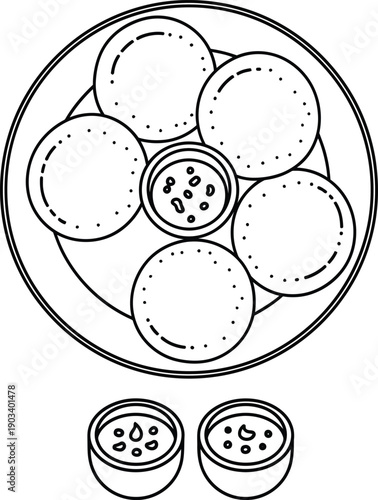Technical drawing of a multi core cable and its cross section