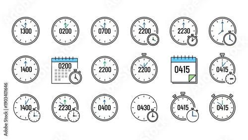 Collection of various clock faces 3.