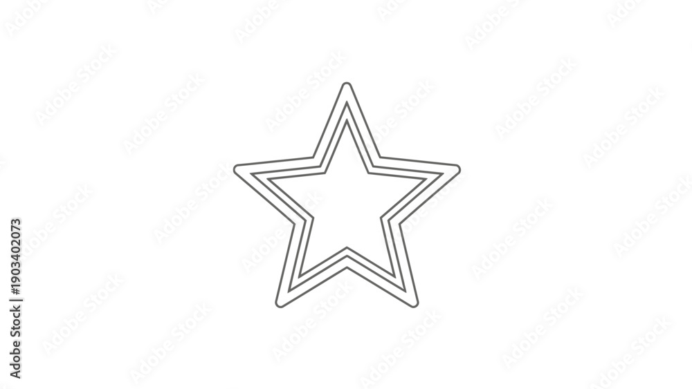Obraz premium Outlined star shape symbol icon.