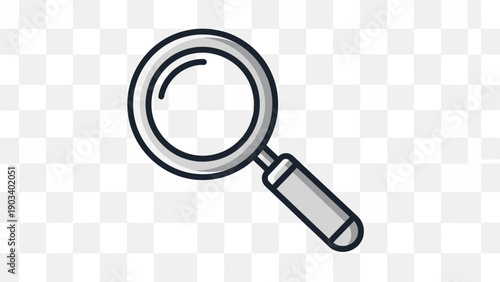 Magnifying glass with handle closeup.