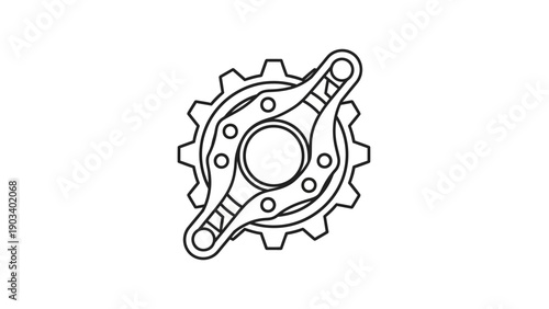Mechanical gear with lever component.