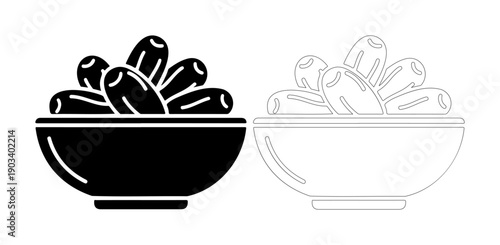 Bowl of fresh dates, a healthy and sweet snack