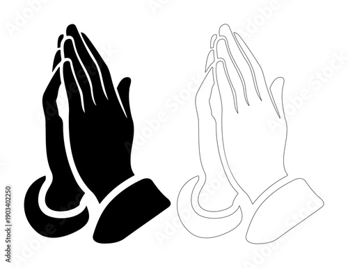 Hands clasped in prayer, a symbol of hope and faith
