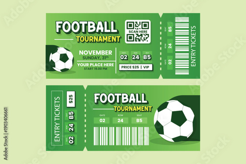Football & soccer ticket. sports ticket