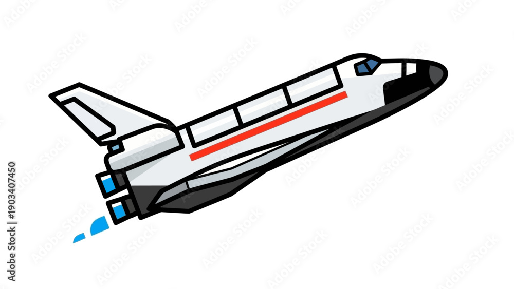 Fototapeta premium Space Shuttle in Flight Mode.