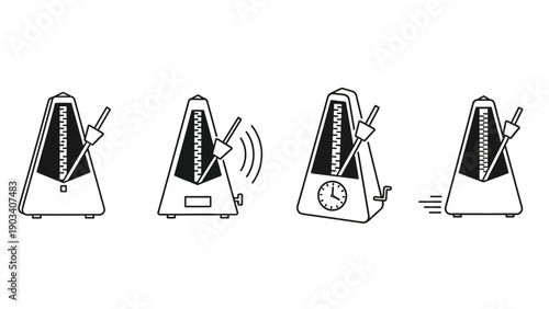 Tuning fork in different positions.
