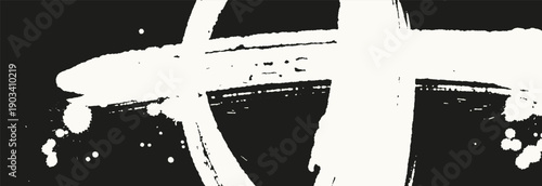 Ink splashes and brush strokes forming abstract illustration, minimal vector background for posters, banners, and modern design.