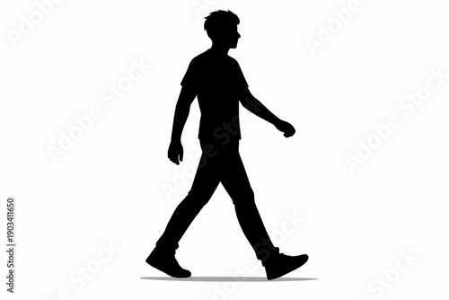 silhouette of a man in black