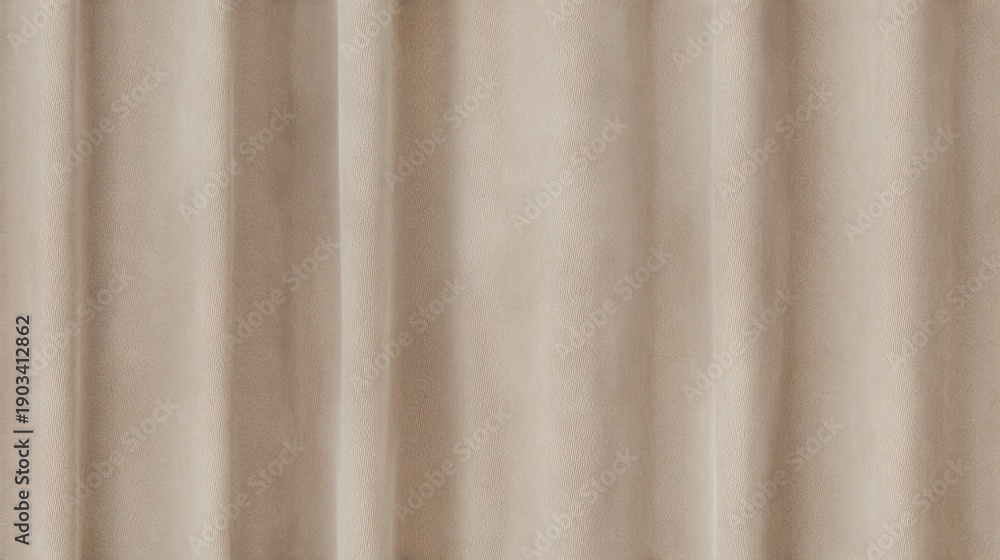 Fototapeta premium SEAMLESS background of beige velvet, curtains or fabric texture, soft and shiny textile, elegant interior, luxury home decor, repeating pattern. 