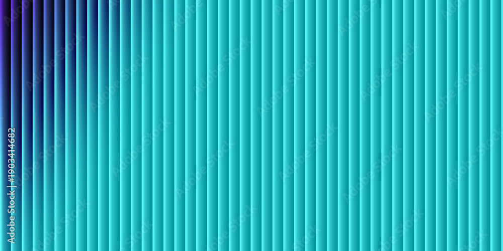 Obraz premium Vibrant abstract background featuring a seamless pattern of repeating vertical cyan and deep blue gradient stripes creating a modern dynamic visual effect