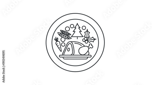 Rabbit sitting on a plate eating.