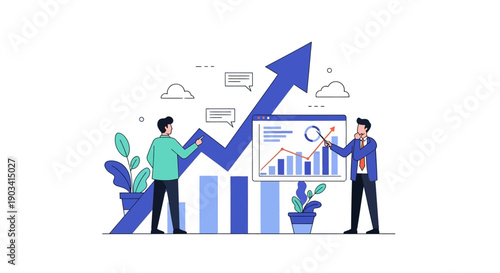 Modern Business and Corporate Workflow Flat Vector Illustration Set