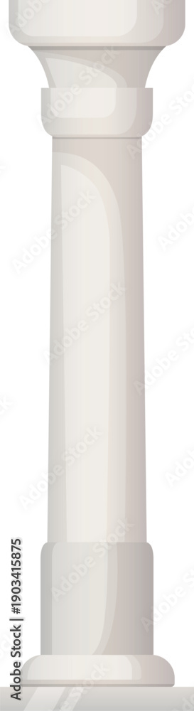 Naklejka premium Monumental column in historic antique style. White stone sculpture