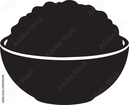 Full bowl of black substance