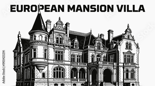 historic european mansion villa architecture building reflecting classic luxury residential property real estate design with ornate exterior construction in urban heritage landscape for housing