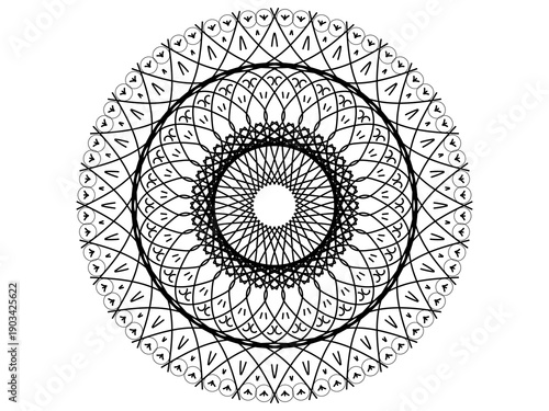 Radial Sun Style Mandala Ornament