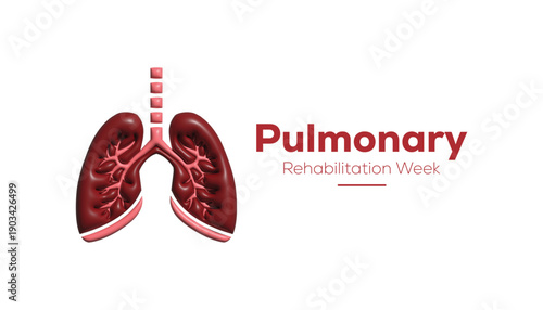 Pulmonary Rehabilitation Week is observed every year in March. Holiday, poster, card and background vector illustration design.