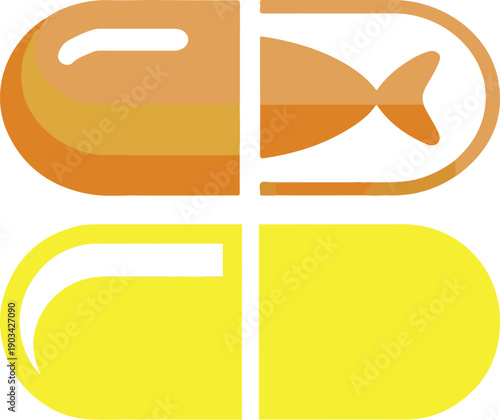 Fish oil capsule pill, omega 3 supplement, healthy living concept