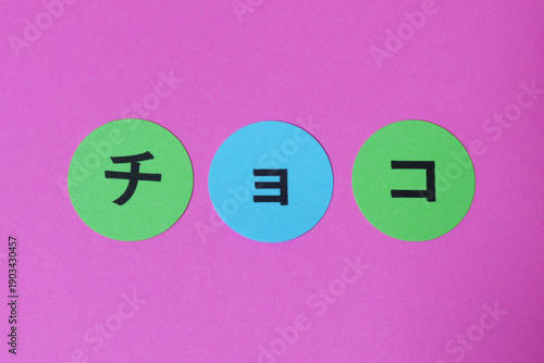 チョコ　の文字