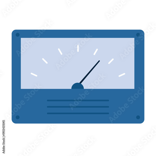 Electric ammeter device. Electrician tools, electrician supplies flat vector illustration