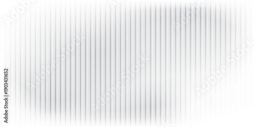 Glass background with silver ribbed effect and abstract 3D line pattern. Modern gray panel design for wall or window, adding light reflection and stylish texture to architecture.