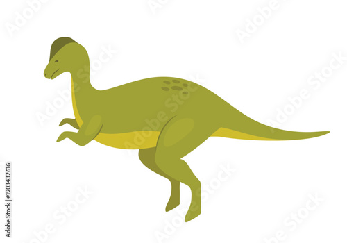 Allosaurus dinosaur animal. Prehistoric animal, jungle reptiles group, jurassic world evolution cartoon vector illustration