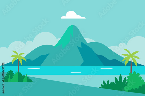 Rio Coastline Vector Illustration