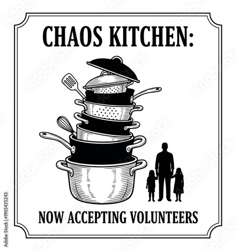 Vintage cooking poster vector collection, kitchen humor quotes and culinary sign artwork on transparent background