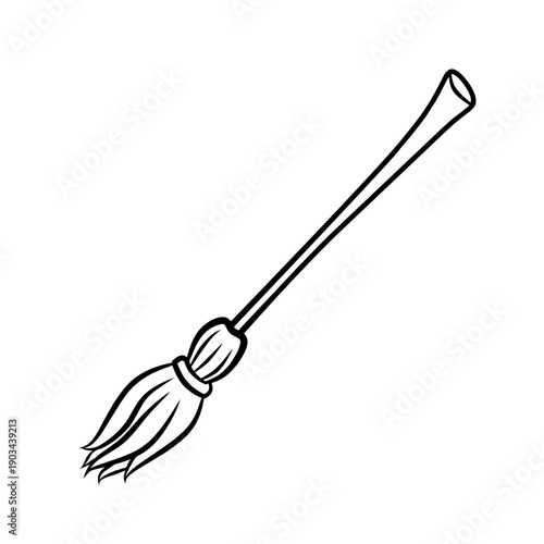 Line illustration of broom