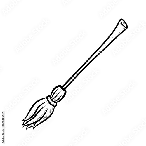 Sketch illustration broom
