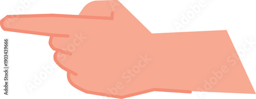 Pointing finger icon. Direction color hand gesture
