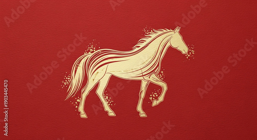 vector illustration of a horse