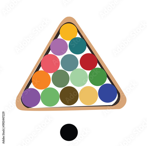 billiards. billiard elements set vector 