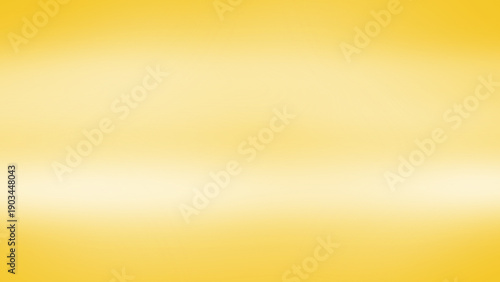 Soft abstract yellow gradient background with a smooth horizontal light flare in the center. Clean and minimalist digital texture. Concept of bright sunny atmosphere and luxury backdrop