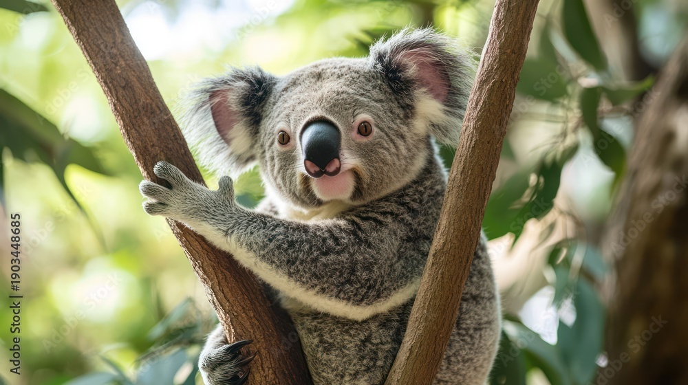 Fototapeta premium Close-up of a koala in a tree