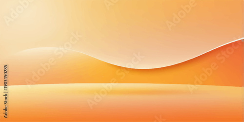 Wallpaper Mural Abstract orange vector background with waves and gradient design Torontodigital.ca