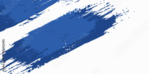 Abstract Blue and White Grunge Background with Halftone Style. Brush Stroke Illustration for Banner, Poster or Sports.