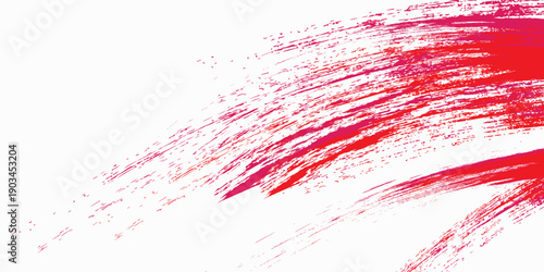Abstract red and White Grunge Background with Halftone Style. Brush Stroke Illustration for Banner, Poster or Sports, Vector Illustration.