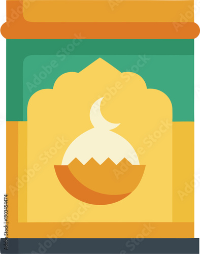 Illustration of a jar of yogurt isolated on transparent background, Vector, illustration