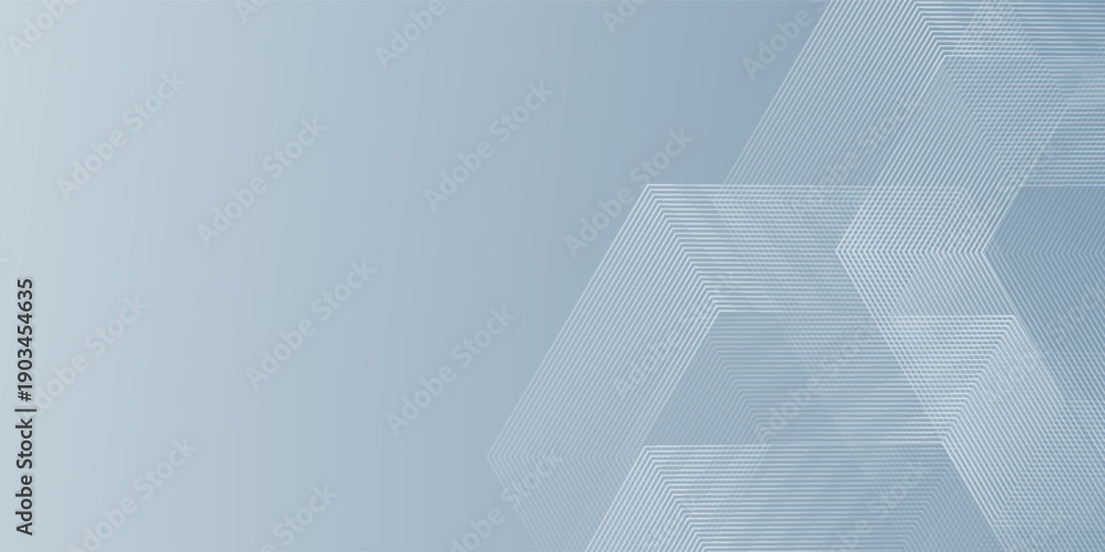 Fototapeta premium Abstract hexagon lines on gray background. Geometric stripe line art design modern