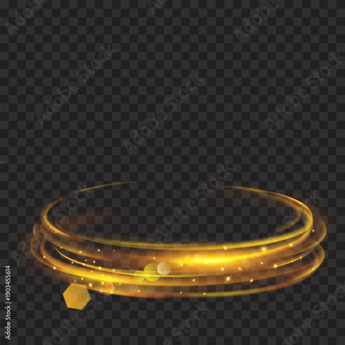 Sparkling wavy fire rings
