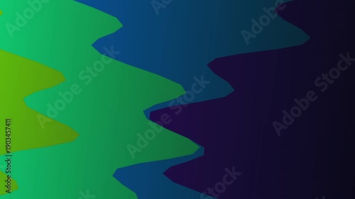 Dynamic abstract motion graphic with wavy patterns and vibrant colors, creating a mesmerizing visual effect in a digital environment from a frontal viewpoint