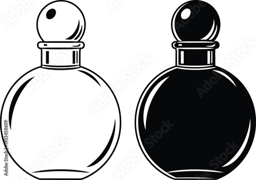 Two perfume bottles side by side